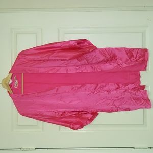 100% Silk Vintage Victoria's Secret Gold Label Bright Pink Robe